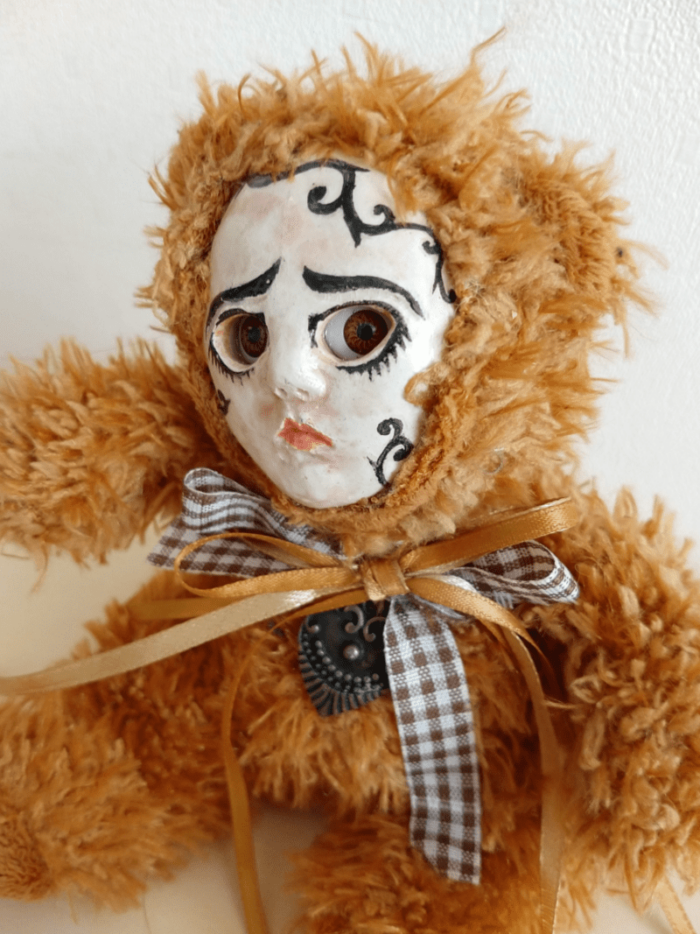 Olja the bear doll by ursula aavasalu tigukass