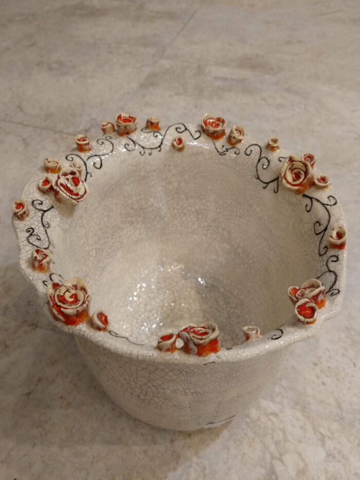 bowl with roses by ursula aavasalu tigukass