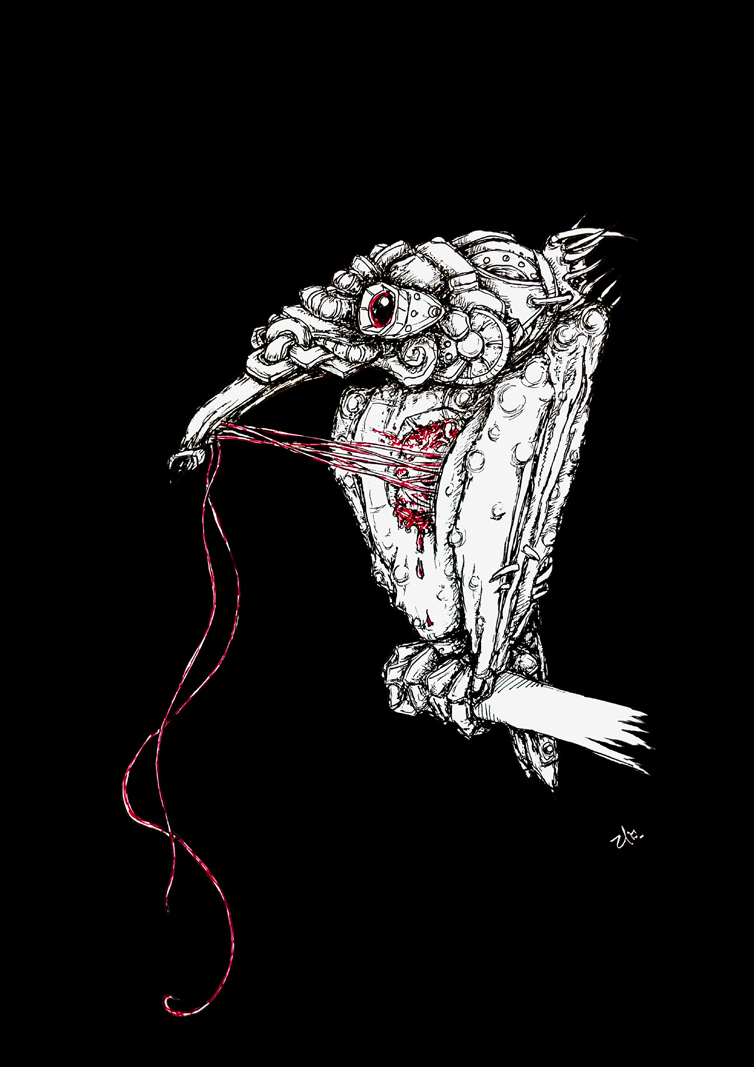 broken heart crow by ursula aavasalu tigukass