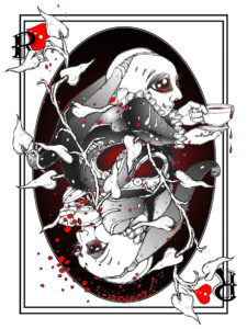 white rabbit tea drinkingcard 