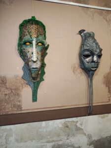 yellow eyed mask and gray mask by may aavasalu tigukass