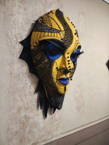 yellow mask by may aavasalu tigukass